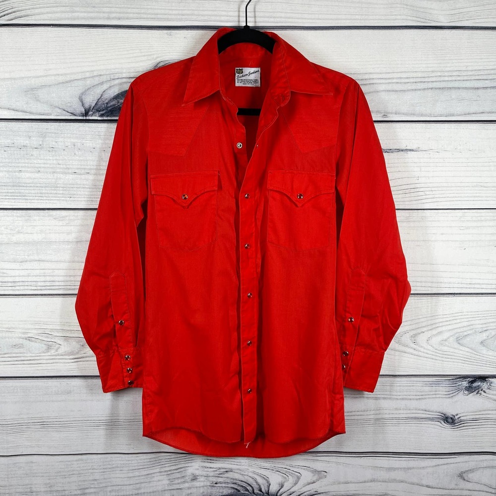 Dickson Jenkins Vintage Western Red Cowboy Snap Shirt
